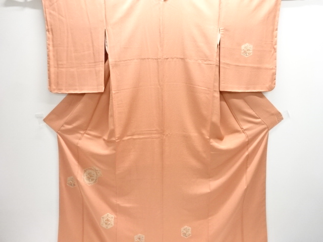 JAPANESE KIMONO / UNUSED HOMONGI / EMBROIDERY / KIKKO & FLOWER 